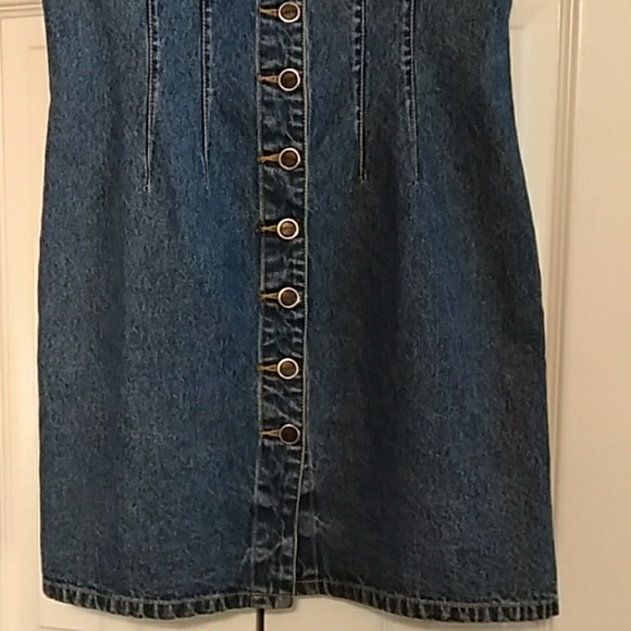 Blue Jean mini dress body hugging size 5 - Picture 4 of 8